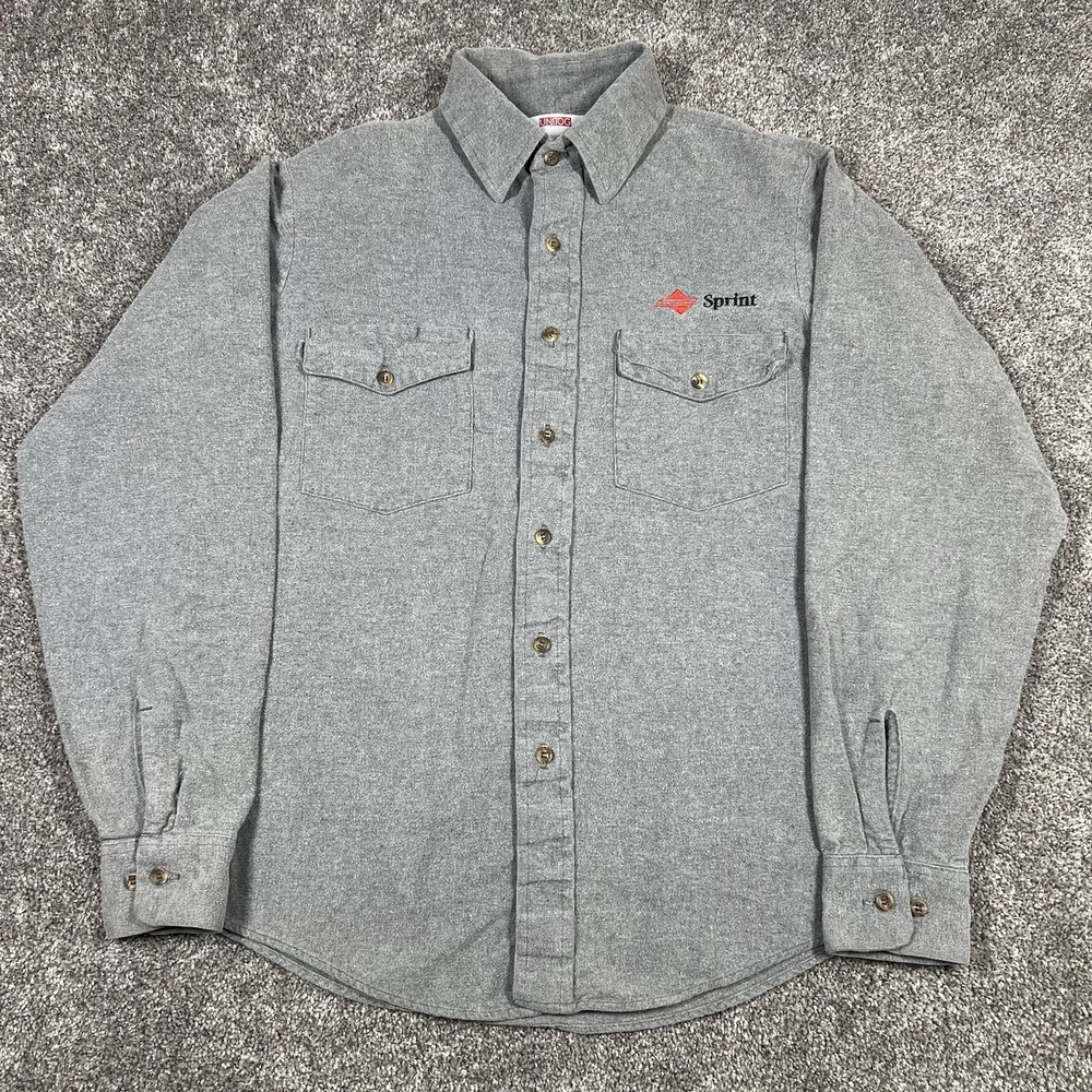 Vintage 80s Sprint Corporation Unitog Uniform Work Shirt Medium Made In USA 90s
